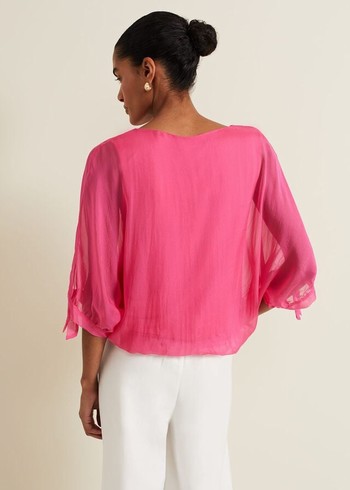 Phase Eight Madison Silk Shirts Pink Canada | LAXBRJ-782